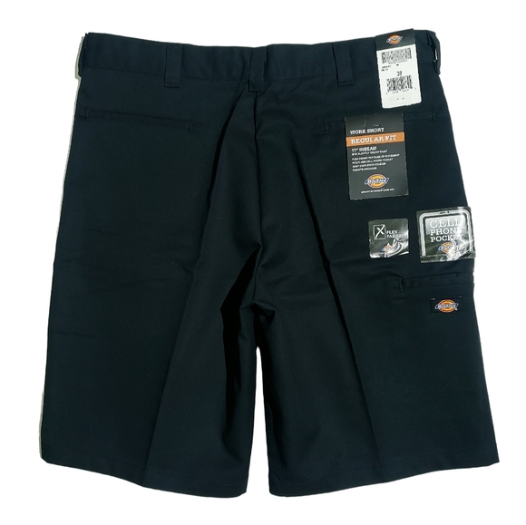 Dickies Mens Regular Fit 11in Inseam Flat Front Work Short Black Flex Sz 38 NWT - Picture 4 of 9